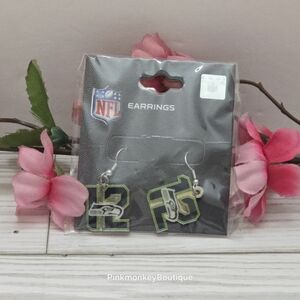 Seattle Seahawks Earrings 12 Logo Dangle